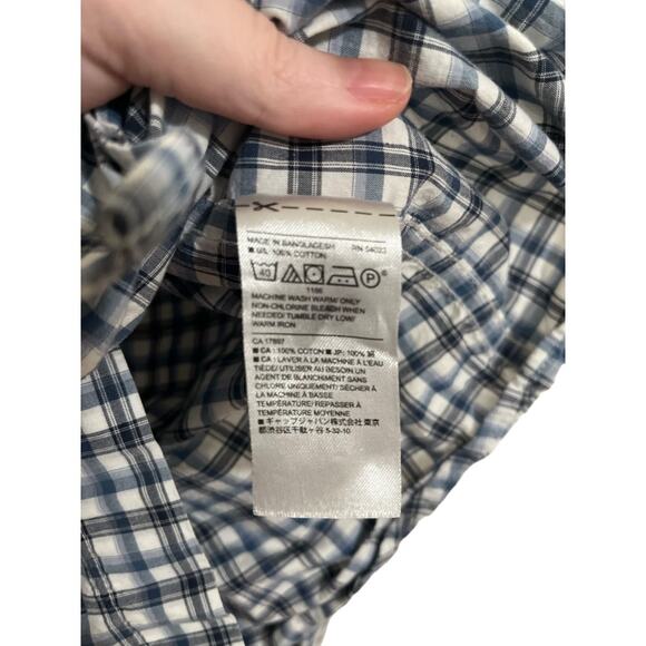 Banana Republic Factory Mens Standard Fit Soft Wash Checked Shirt Size Large - Picture 4 of 6